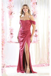 Load image into Gallery viewer, LA Merchandise LA1953 Off The Shoulder Bone Corset Long Evening Gown - ROSE - LA Merchandise