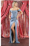 Load image into Gallery viewer, LA Merchandise LA1953 Off The Shoulder Bone Corset Long Evening Gown - DUSTY BLUE - LA Merchandise