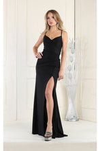 Load image into Gallery viewer, LA Merchandise LA1954 Ruched Bodice Maid Of Honor Gown - BLACK - Dress LA Merchandise