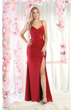 Load image into Gallery viewer, LA Merchandise LA1954 Ruched Bodice Maid Of Honor Gown - BURGUNDY - Dress LA Merchandise