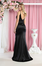 Load image into Gallery viewer, LA Merchandise LA1955 Sleeveless V-Neck Ruched Satin Bridesmaid Gown - - Dress LA Merchandise