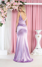 Load image into Gallery viewer, LA Merchandise LA1955 Sleeveless V-Neck Ruched Satin Bridesmaid Gown - - Dress LA Merchandise