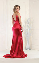 Load image into Gallery viewer, LA Merchandise LA1955 Sleeveless V-Neck Ruched Satin Bridesmaid Gown - - Dress LA Merchandise