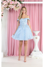 Load image into Gallery viewer, LA Merchandise LA1964 3D Floral Cocktail Dress - BABY BLUE - LA Merchandise