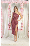 Load image into Gallery viewer, LA Merchandise LA1967 Wholesale High Slit Tea Length Sequined Dress - MAUVE - LA Merchandise