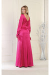 Load image into Gallery viewer, LA Merchandise LA1974 Simple Long Sleeve Satin Bridesmaids Gowns - - LA Merchandise