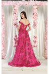 Load image into Gallery viewer, LA Merchandise LA1975 Glitter Corset Bone Formal A-line Gown - - LA Merchandise