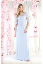 Load image into Gallery viewer, LA Merchandise LA1979 Rhinestones Chiffon Mother Of The Bride Gown - DUSTY BLUE - LA Merchandise