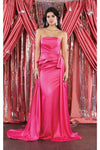 Load image into Gallery viewer, LA Merchandise LA1983 Strapless Ruched Sheath Formal Dress - FUCHSIA - LA Merchandise