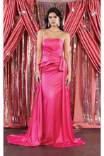 Load image into Gallery viewer, LA Merchandise LA1983 Strapless Ruched Sheath Formal Dress - FUCHSIA - LA Merchandise