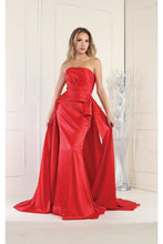Load image into Gallery viewer, LA Merchandise LA1983 Strapless Ruched Sheath Formal Dress - RED - LA Merchandise