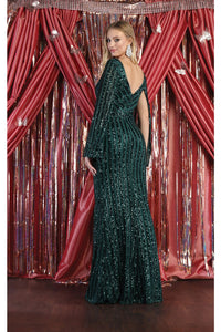 LA Merchandise LA1986 Sheath Sequined Evening Gown - - Dress LA Merchandise