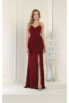 Load image into Gallery viewer, LA Merchandise LA1987 Spaghetti Straps Evening Gown - BURGUNDY - Dress LA Merchandise