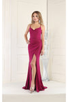 Load image into Gallery viewer, LA Merchandise LA1987 Spaghetti Straps Evening Gown - MAGENTA - Dress LA Merchandise