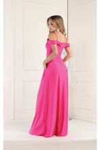 Load image into Gallery viewer, LA Merchandise LA1988 V-Neck Cold Shoulder Ruched A-Line Bridesmaid Gown - - Dress LA Merchandise