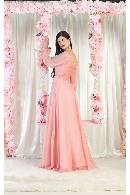 LA Merchandise LA1990 Long Sleeve Formal Evening Gown - - LA Merchandise