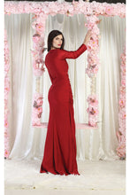 Load image into Gallery viewer, LA Merchandise LA1993 Long Sleeve Stretchy Jersey Dress - - LA Merchandise