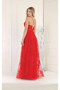 LA Merchandise LA1996 A-line Formal Embroidered Dress - - LA Merchandise
