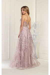 LA Merchandise LA1996 A-line Formal Embroidered Dress - - LA Merchandise