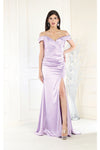 Load image into Gallery viewer, LA Merchandise LA1997 V-neck Bridesmaids Long Dress - LILAC - Dress LA Merchandise