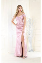 Load image into Gallery viewer, LA Merchandise LA1997 V-neck Bridesmaids Long Dress - MAUVE - Dress LA Merchandise