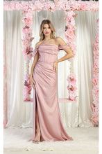 Load image into Gallery viewer, LA Merchandise LA1998 Off Shoulder Satin Bridesmaids Gown - DUSTYROSE - Dress LA Merchandise