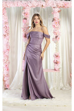 Load image into Gallery viewer, LA Merchandise LA1998 Off Shoulder Satin Bridesmaids Gown - VICTORIAN LILAC - Dress LA Merchandise