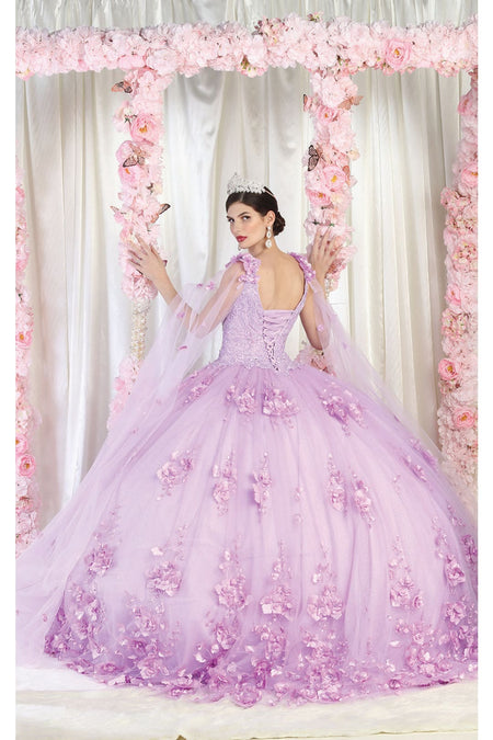 LA Merchandise LA199 Wholesale Sleeveless Floral Quinceanera Ball Gown - - LA Merchandise