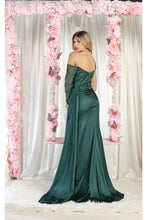 Load image into Gallery viewer, LA Merchandise LA2003 One Off Shoulder Long Sleeve Formal Evening Gown - - Dress LA Merchandise
