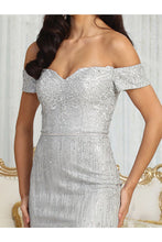Load image into Gallery viewer, LA Merchandise LA2014 Sweetheart Glitter Slit Pageant Corset Long Gown - - Dress LA Merchandise