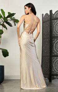 LA Merchandise LA2026 Sleeveless Corset Bone Evening Formal Gown - - Dress LA Merchandise