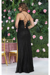 Load image into Gallery viewer, LA Merchandise LA2037 Corset Bone Glitter Slit Prom Plus Size Gown - - Dress LA Merchandise