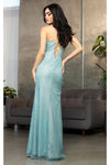 Load image into Gallery viewer, LA Merchandise LA2037 Corset Bone Glitter Slit Prom Plus Size Gown - - Dress LA Merchandise