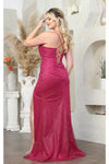 Load image into Gallery viewer, LA Merchandise LA2037 Corset Bone Glitter Slit Prom Plus Size Gown - - Dress LA Merchandise