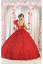 Load image into Gallery viewer, LA Merchandise LA203 Red Carpet One Shoulder Glitter Corset Ball Gown - - LA Merchandise