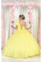 Load image into Gallery viewer, LA Merchandise LA203 Red Carpet One Shoulder Glitter Corset Ball Gown - - LA Merchandise