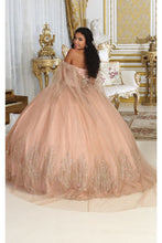 Load image into Gallery viewer, LA Merchandise LA211 Off Shoulder 3D Floral Applique Corset Quince Ball Gown - - Dress LA Merchandise