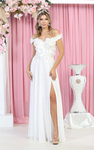 LA Merchandise LA7942 Wholesale Floral Bridesmaids Dresses - IVORY - Dress LA Merchandise