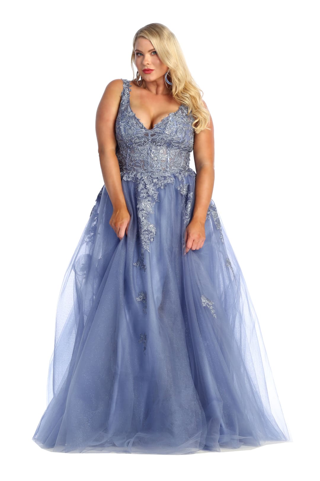 LA Merchandise LA7949 Wholesale Prom Evening Gown - DUSTY BLUE - LA Merchandise