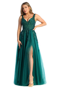 LA Merchandise LA7949 Wholesale Prom Evening Gown - HUNTER GREEN - LA Merchandise