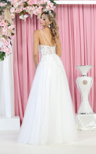 Load image into Gallery viewer, LA Merchandise LA7957B V-Neck A-Line Wedding Dress Ivory - - LA Merchandise