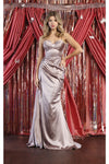 Load image into Gallery viewer, LA Merchandise LA7960 Spaghetti Strap Sweetheart Long Formal Satin Dress - MOCHA - Dress LA Merchandise