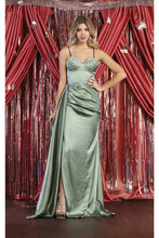 Load image into Gallery viewer, LA Merchandise LA7960 Spaghetti Strap Sweetheart Long Formal Satin Dress - SAGE - Dress LA Merchandise