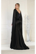 Load image into Gallery viewer, LA Merchandise LA7961 Cape Sleeve V-Neck Mermaid Formal Dress - - LA Merchandise