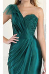 Load image into Gallery viewer, LA Merchandise LA7962 Pleated Satin One Shoulder Formal Evening Dress - - Dress LA Merchandise
