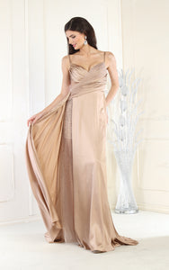 LA Merchandise LA7965 Embellished Sweetheart Long Formal Dress - MOCHA - Dress LA Merchandise