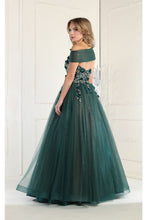 Load image into Gallery viewer, LA Merchandise LA7968 3D Floral Strapless Corset Long Evening Gown - - Dress LA Merchandise