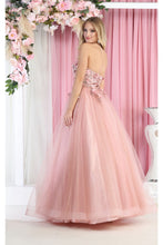 Load image into Gallery viewer, LA Merchandise LA7968 3D Floral Strapless Corset Long Evening Gown - - Dress LA Merchandise
