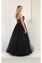 Load image into Gallery viewer, LA Merchandise LA7968 3D Floral Strapless Corset Long Evening Gown - - Dress LA Merchandise