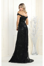 Load image into Gallery viewer, LA Merchandise LA7969 Off Shoulder Beaded Long Dress - - Dress LA Merchandise